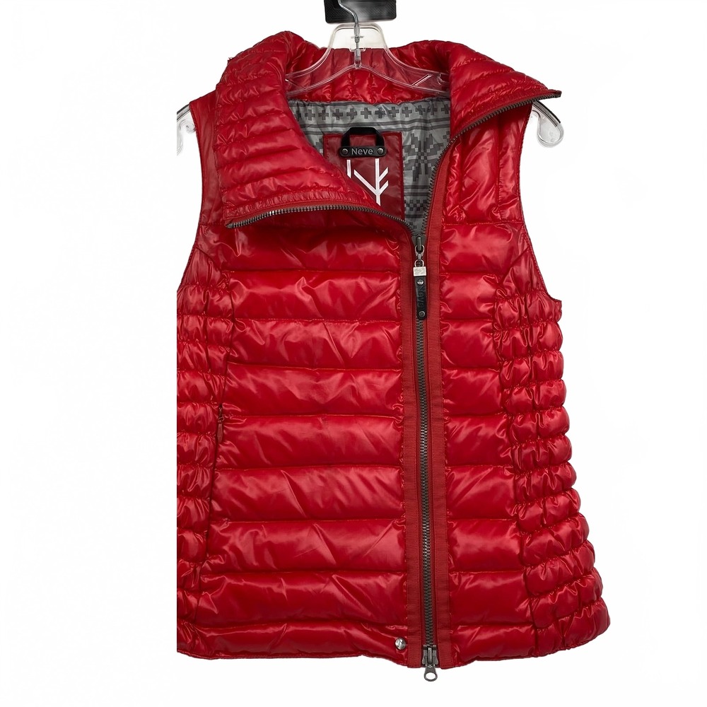 Neve Red Down Filled Puffer Vest | Womens XS